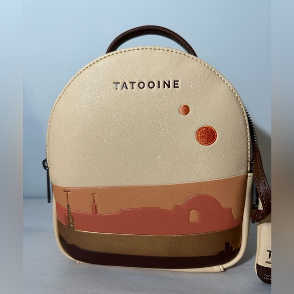 Star Wars Loungefly Tatooine Mini Bookbag with Pouch (only one strap) - Picture 2 of 16